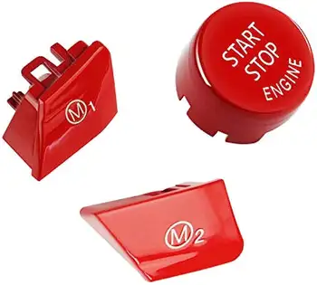 適用於BMW方向盤模式 M3 M4 M5 M6 X5M X6M F80 F82 F83 F10 F15 F16 F21 F30 F32 F33 F36 F06 F12 的亮紅色 M1 M2 按鈕 8 最佳銷售 寶馬M2按鈕 M1 M2 - №8