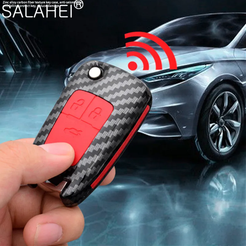 ABS Carbon fiber Car Flip Key Case Cover For Buick Chevrolet Cruze Opel Vauxhall Mokka Encore Astra Corsa E Insignia Zafira G H