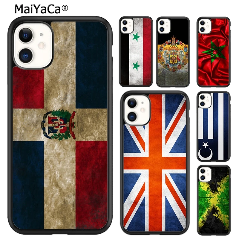 MaiYaCa Dominican Syria russia Britain Chicago flag Phone Case For iPhone 16 15 SE 6 7 8 plus 11 12 13 14 pro max