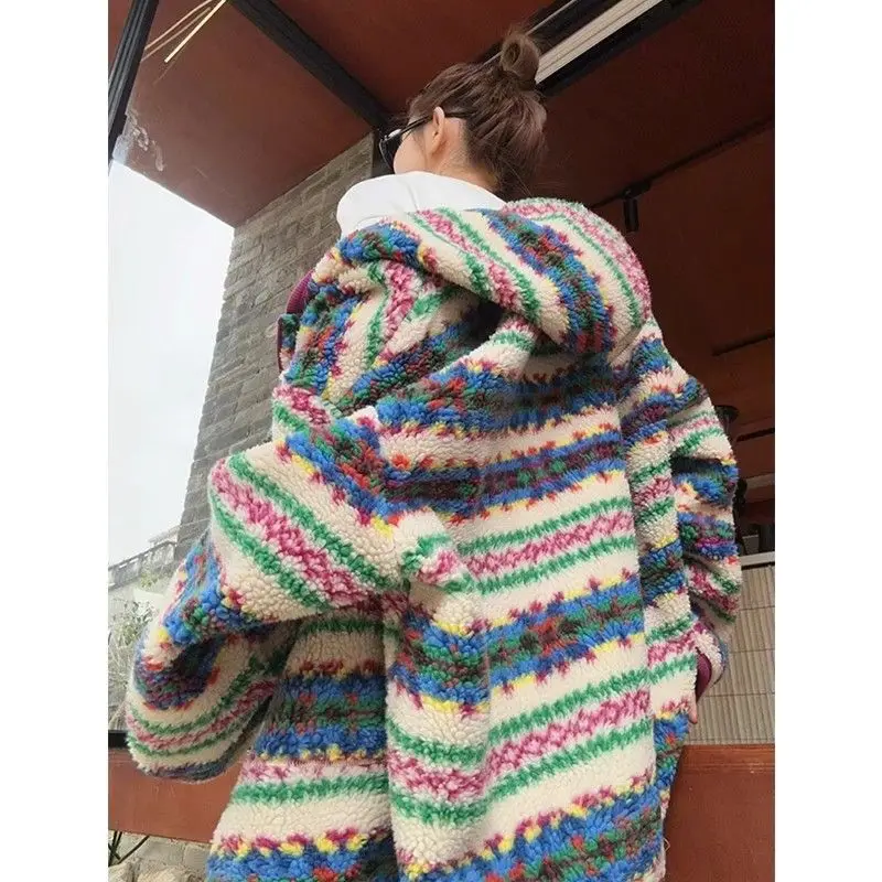 2025 Spring and Autumn New Versatile and Skinny Hooded Fleece Jacket Fashion Casual Zipper Top