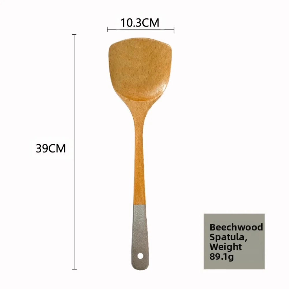 Kitchen Utensils Handle Spatula Set Home Cooking 39*10.3cm Curved Spoon Dishwasher Safe Ergonomic Grip Heat Resistant