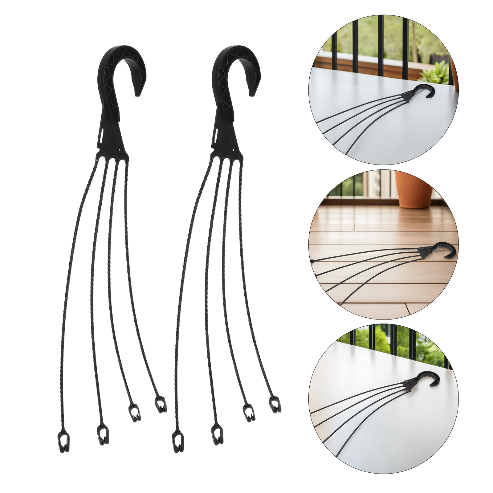

5pcs Hanging Flower Basket Hooks Plastic Planter Hooks For Garden Balcony Wall Mounted Pot Hangers Household Storage Tools