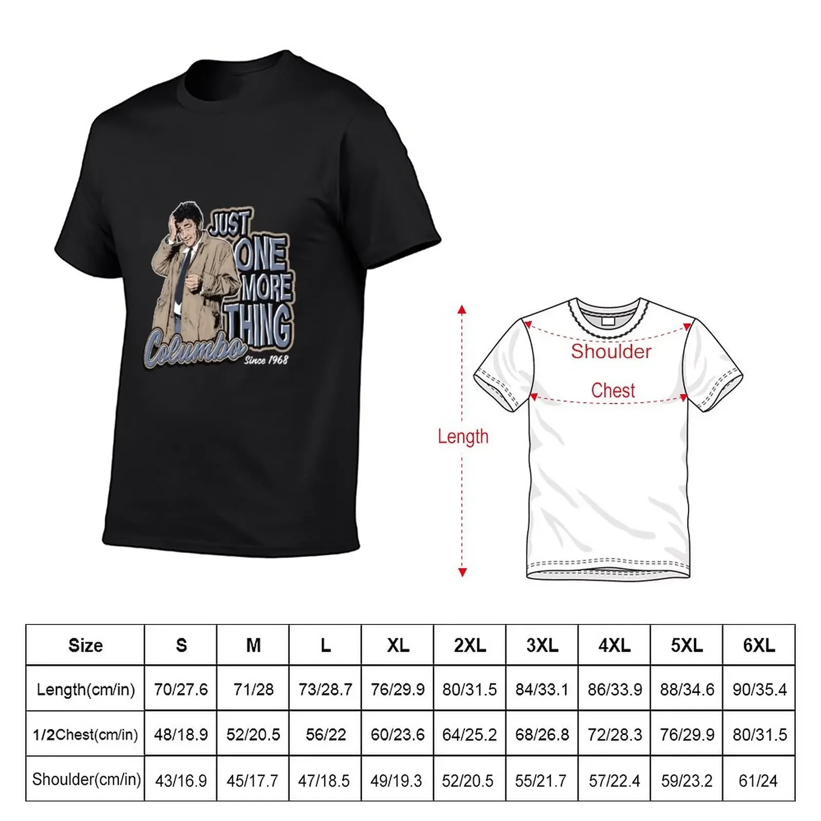 Columbo T-Shirt tops anime hippie clothes summer top t shirt for men