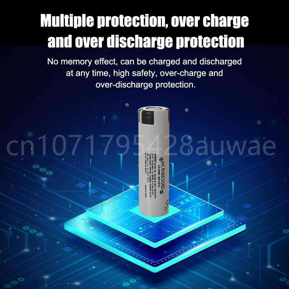 La batería de litio NCR18650BD 3,7 V 3200 mah se puede recargable, para instrumentos electrónicos se puede montar batería de alimentación