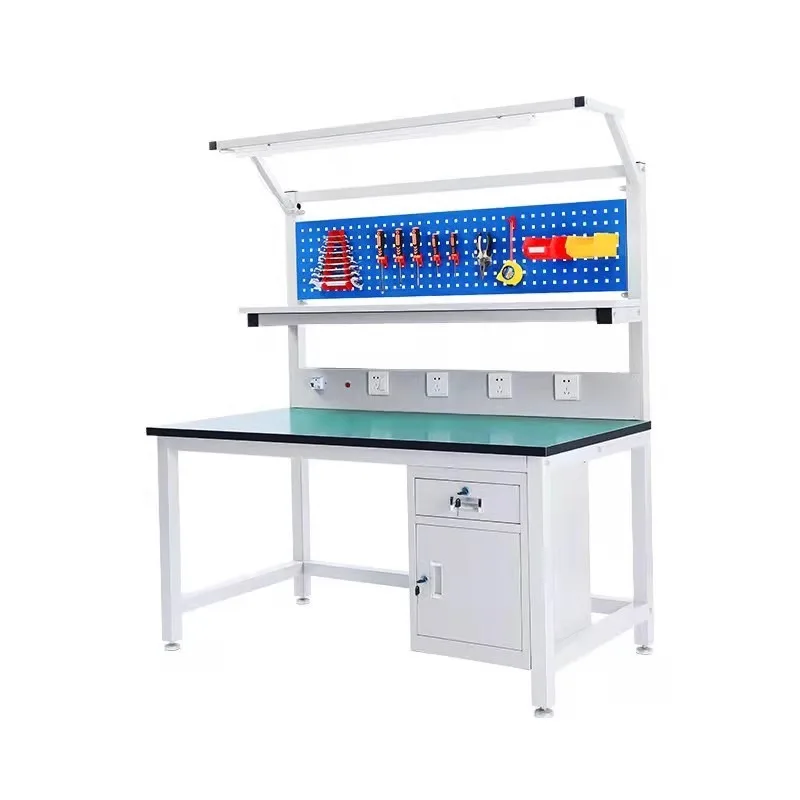 Double-sided anti-static workbench workshop assembly line operation bench with lamp production line sorting and assembly