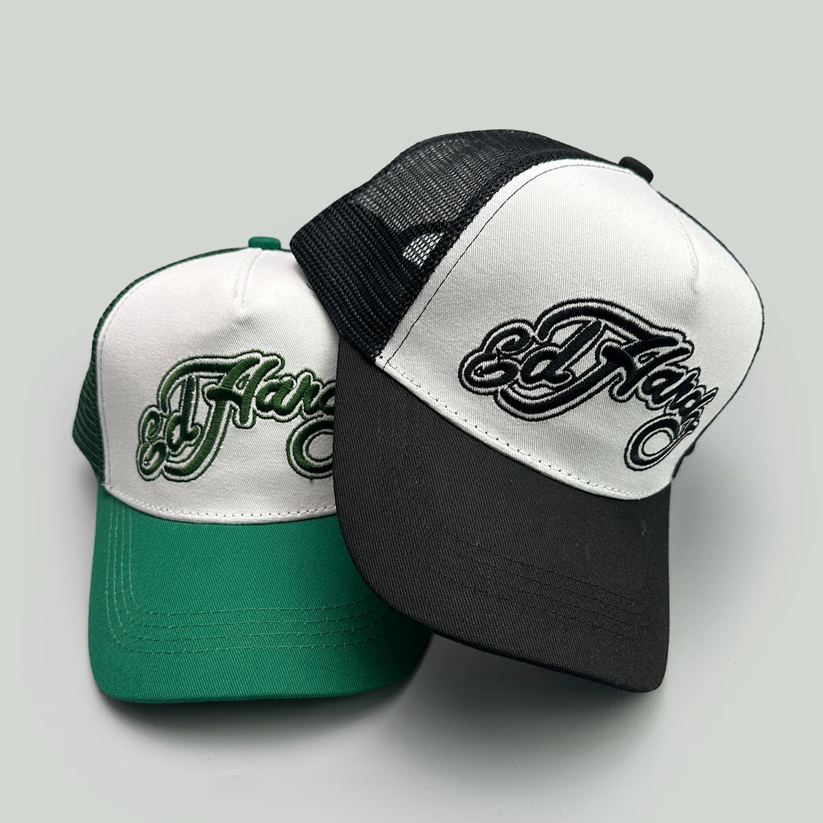 Color Block Letter Embroidery Baseball Hats New Unisex Sunshade American Style Breathable Hip Hop Mesh Versatile Trucker Caps - Image 2