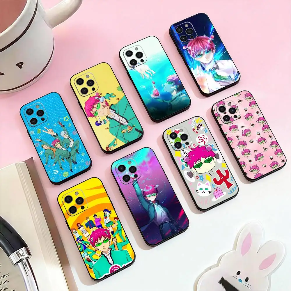 

S-Saiki Anime Kusuo Phone Case Silicone Soft For IPhone 17,16,15,14,13,12,11,XS,Plus Pro Max