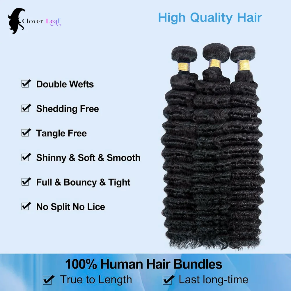 12A Derin Dalgalı İnsan Saçı,  - Deep Wave 3 Bundles With Closure incelemesi ve fiyatı