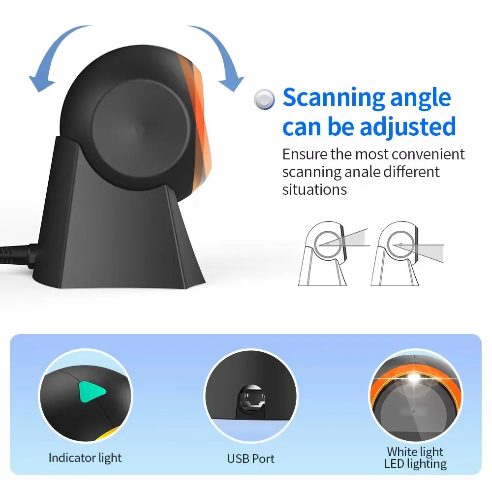 Desktop barcodescanner QR-codelezer POS-marktcodelezer te koop - Efficiënte prijsscantool