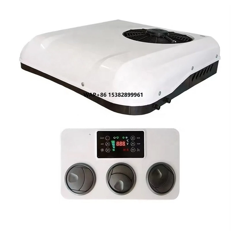 متنقل 24 فولت حافلة شاحنة فان 12 فولت 12 فولت سقف علوي وقوف السيارات برودة مكيف الهواء ل RV #1