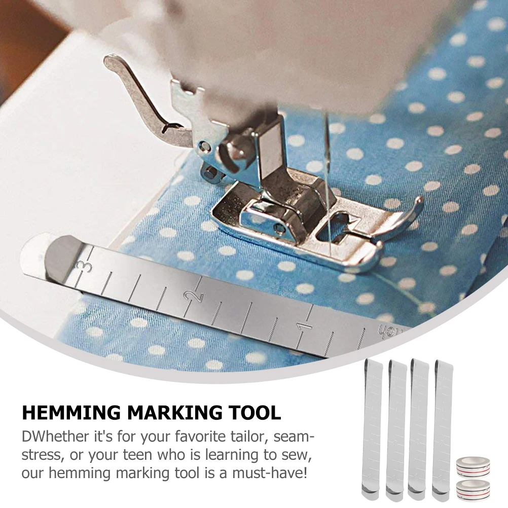 

Sewing Clips Garment Hemming Clips Quilting Measuring Ruler Stitch Stainless Steel Diy Craft Clamp for Tailors Seamstresses