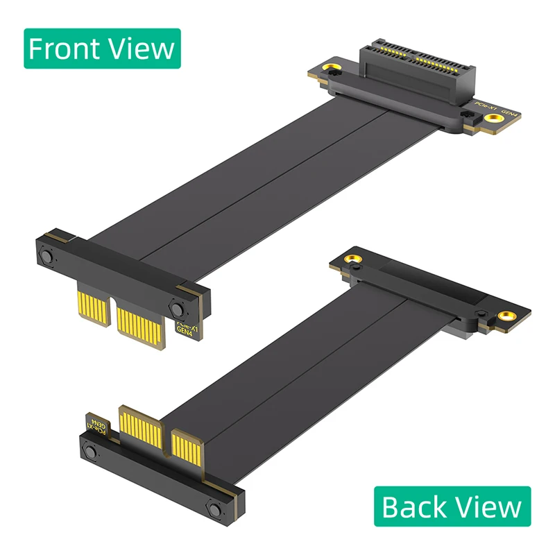 Nuevo PCI-E 4,0 X1 Cable elevador Dual 90 grados PCIe Gen 4 1X a 1X Cable de extensión PCI Express Cable elevador extensor 8Gb para escritorio