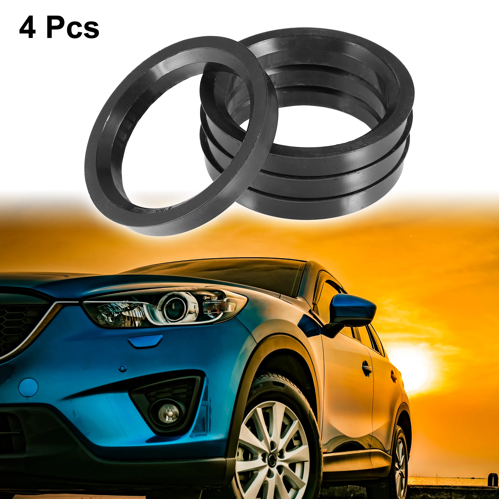 X Autohaux 4 Uds cubo de rueda de coche de plástico anillos centrales centro de orificio de rueda 70.1-54.1 70.1-56.1 70.1-56.6 70.1-66.1 70.1-66.1 70.1-66.6