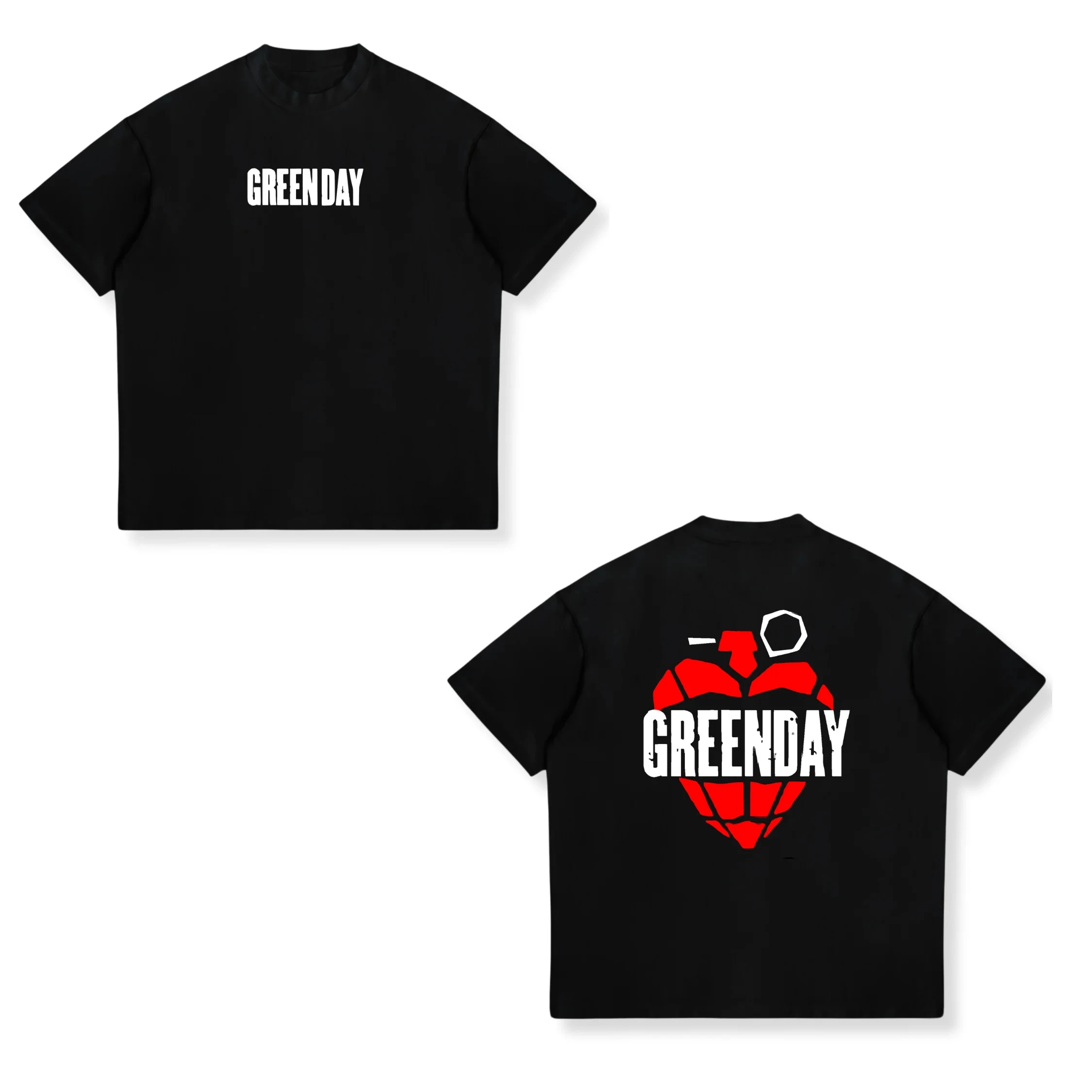 Green Day American Idiot Hysteria T Shirt Mens Rock Music Classic Band Tee Short-sleeved Women Fashion Street Top Cotton