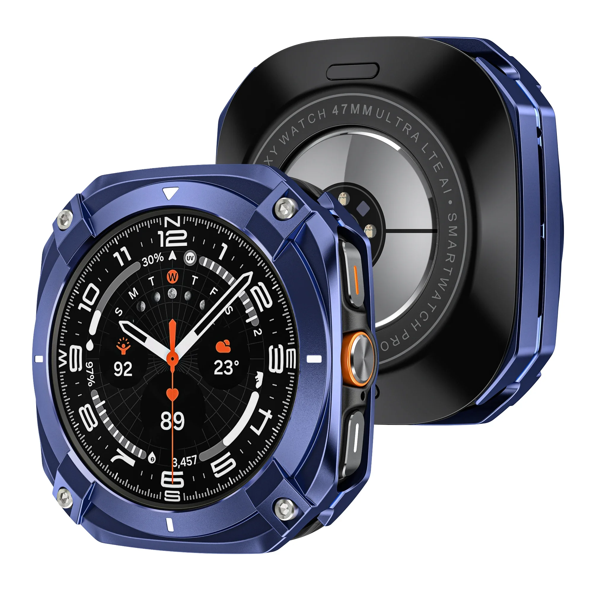 Lega di alluminio di lusso per Samsung Galaxy Watch 7 Ultra 47mm Custodia protettiva Cover paraurti in metallo per Samsung Galaxy Ultra Shell