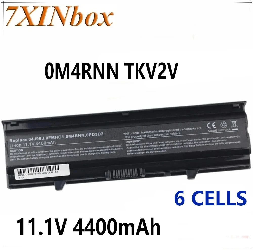 

7XINbox 11.1V 6 CELLS Laptop Battery 0M4RNN TKV2V X3X3X FMHC10 W4FYY For Dell Inspiron 14V 14VR M4010 N4020 N4020D N4030 N4030D