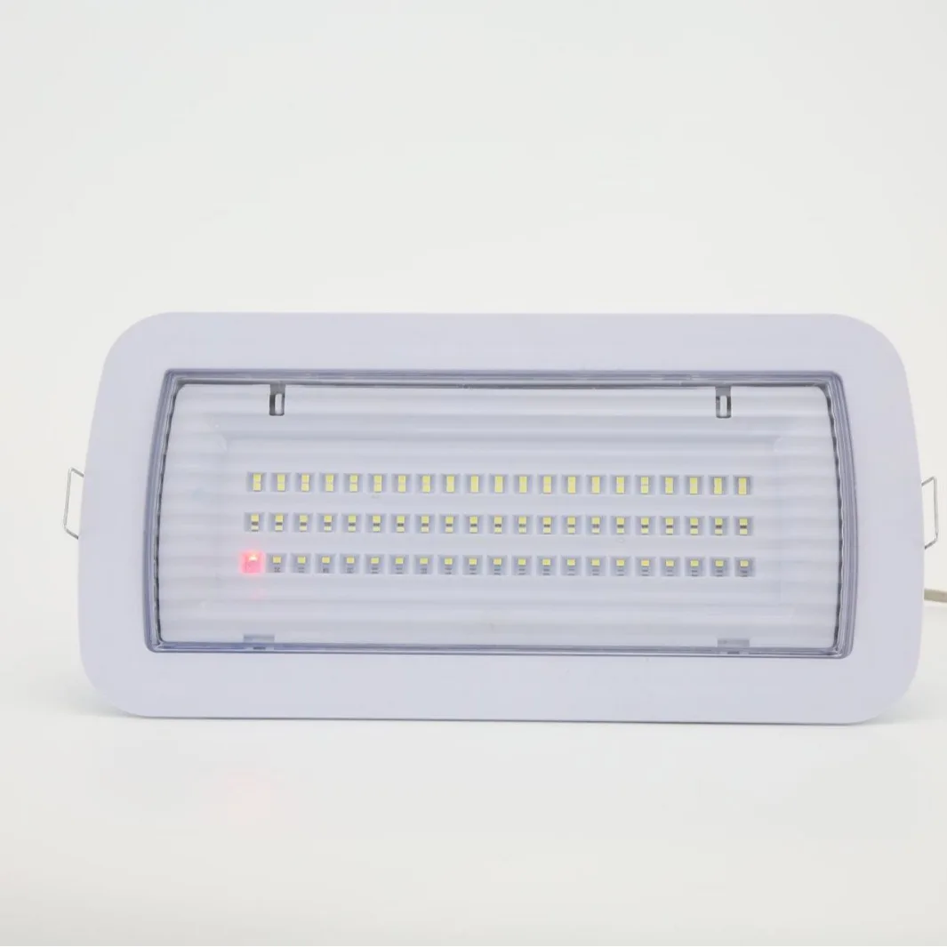 Emergency Light 2-pack package LED Automatic Self Contained Emergency Lamp Wall Mounted Embedded Ip65 Waterproof  8W AC85-265V