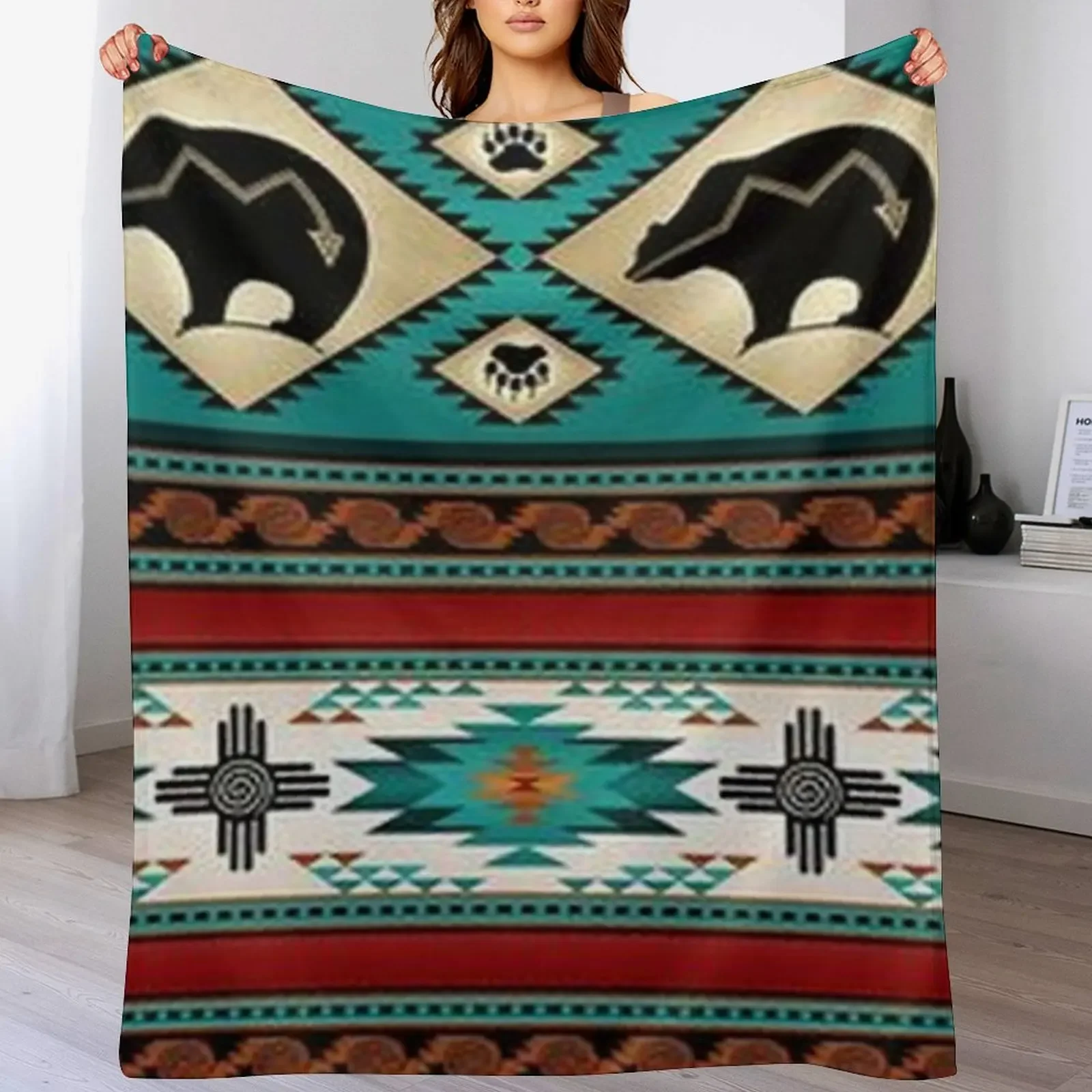 

native design Throw Blanket Heavy Sleeping Bag Summer Beddings Cute Blankets