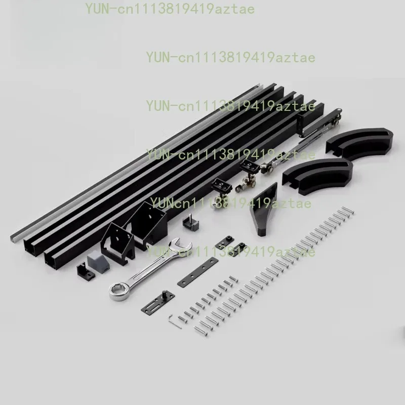 Hidden Inner Door Soft Close Sliding Door Roller System, Flush Sliding Hardware Kit