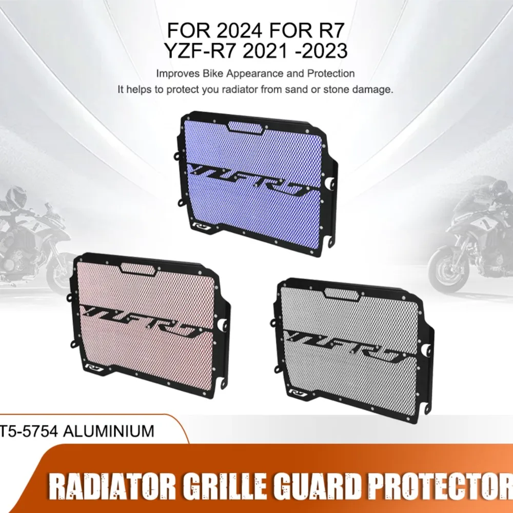 

2024 Motorcycle Accessories Radiator Grille Guard Cover Protection Water tank guard For Yamaha R7 YZF-R7 YZFR7 YZF R7 2021 -2023