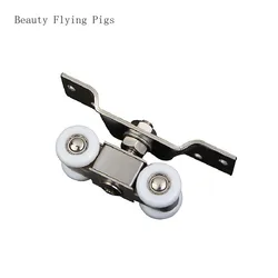 2Pc Mute Push-pull Window Pulley Stainless Steel Home Doors and Windows Adjustment Angle Wheel for Sliding Door Window Cabinet