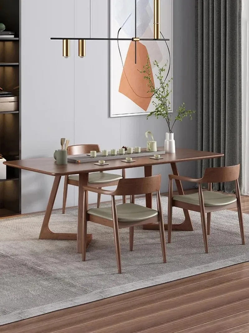 Nordic all solid wood dining table household square round table modern simple light luxury computer desk