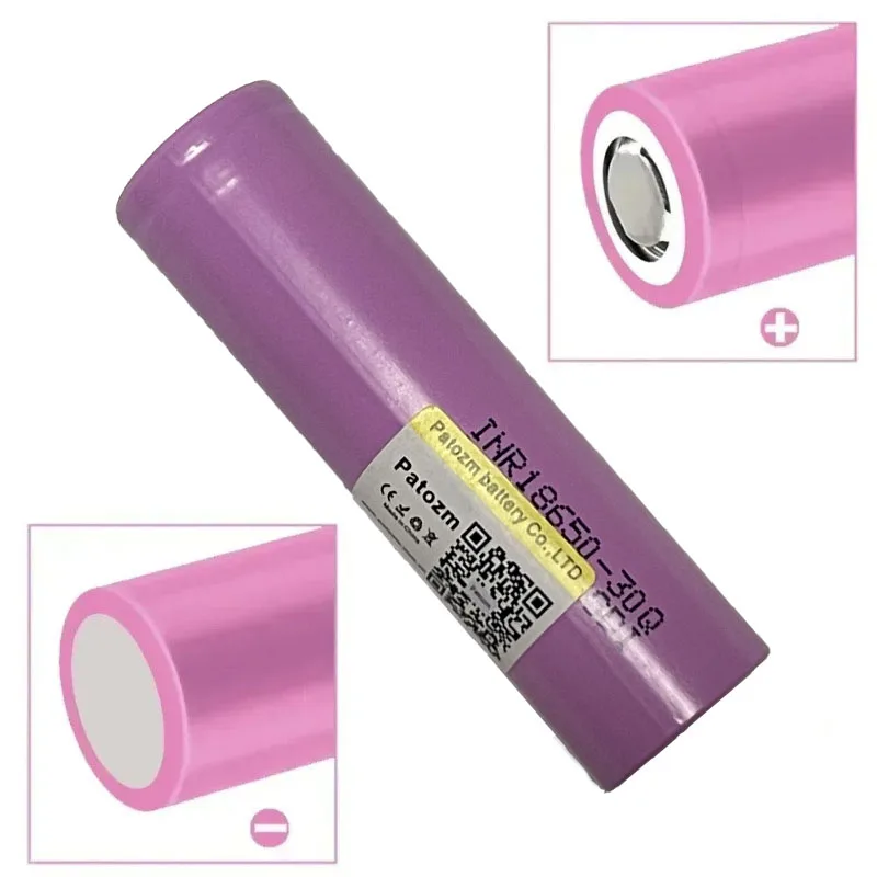 30Q 18650 البطارية الأصلية 3000mAh 3.7V قابلة للشحن ليثيوم أيون لمصباح يدوي كاميرا المصباح المحمولة المتكلم أدوات كهربائية