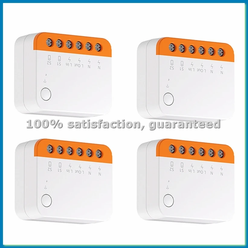 

4PCS MINI Wifi Switch Mini Extreme Smart Home Module Two-Way Control Smart Home Module Voice Remote Control-BCBW