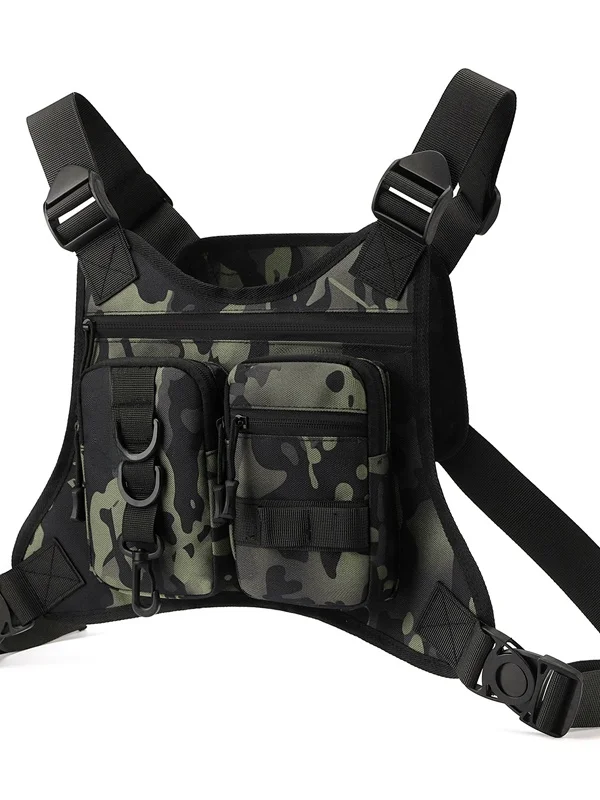 Tactical Camouflage Chest Bag - usage example