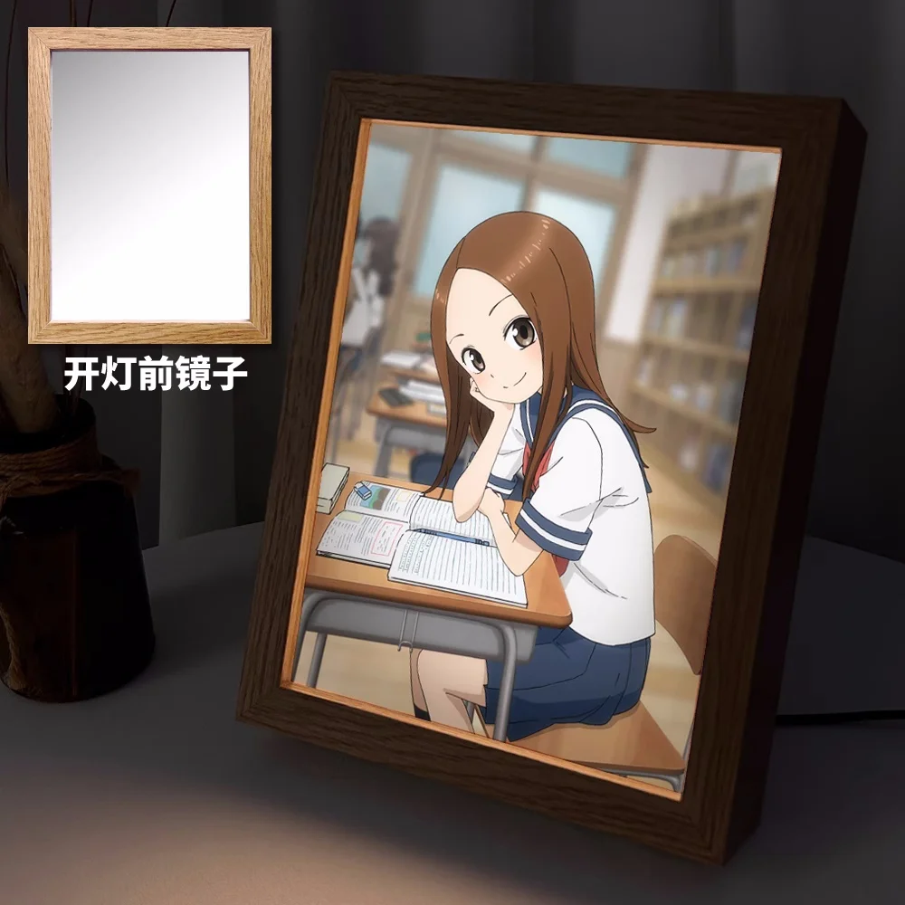 

Anime Teasing Master Takagi-san Lamp Ornaments Desk Light Action Figure Wooden Kids Toys 6580 Brinquedos Gift