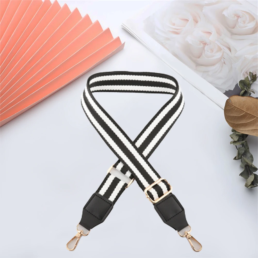 Shoulder Strap New Widening And Thickening Fashion Color Stripe Style Adjustable Handles For Diy Nylon Sling Crossbody Bag Belt