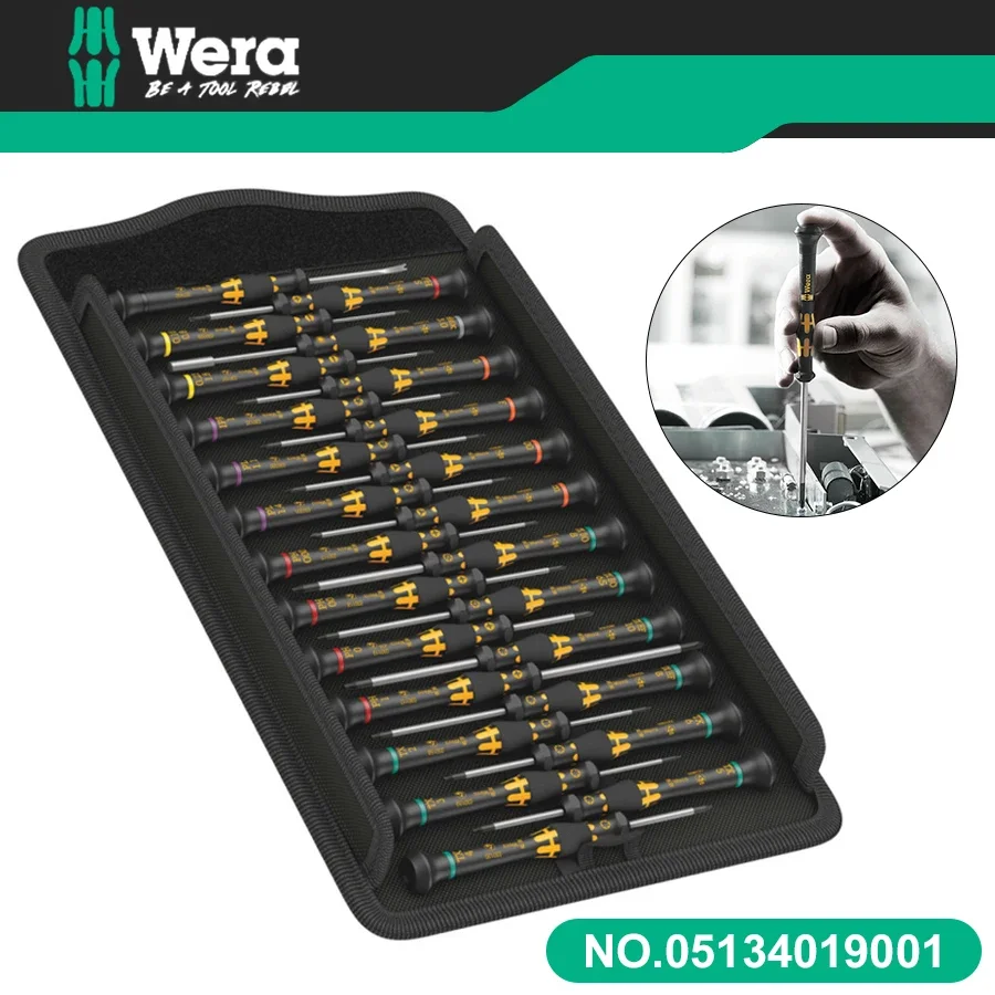 

WERA 05134019001 Tools Precision ESD-safe Micro Screwdriver Set 25Pcs for Electronic Application Multi-function Anti-Static Hand