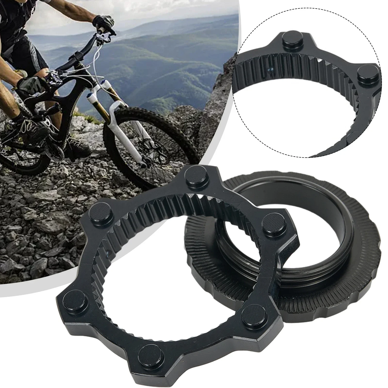 

Bicycles Center Lock To 6-Bolt Brake Rotors Brake Rotor Centerlock Cap Adapter Bike Hub Disc Brake Rotor Adaptor Cycling Parts