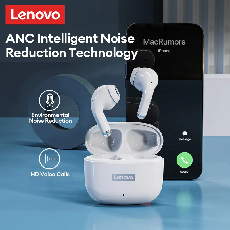 New Lenovo LP40 Pro TWS Bluetooth Wireless Earphones Noise Reduction Gaming Headsets Touch HIFI Stereo Sound Headphones With Mic