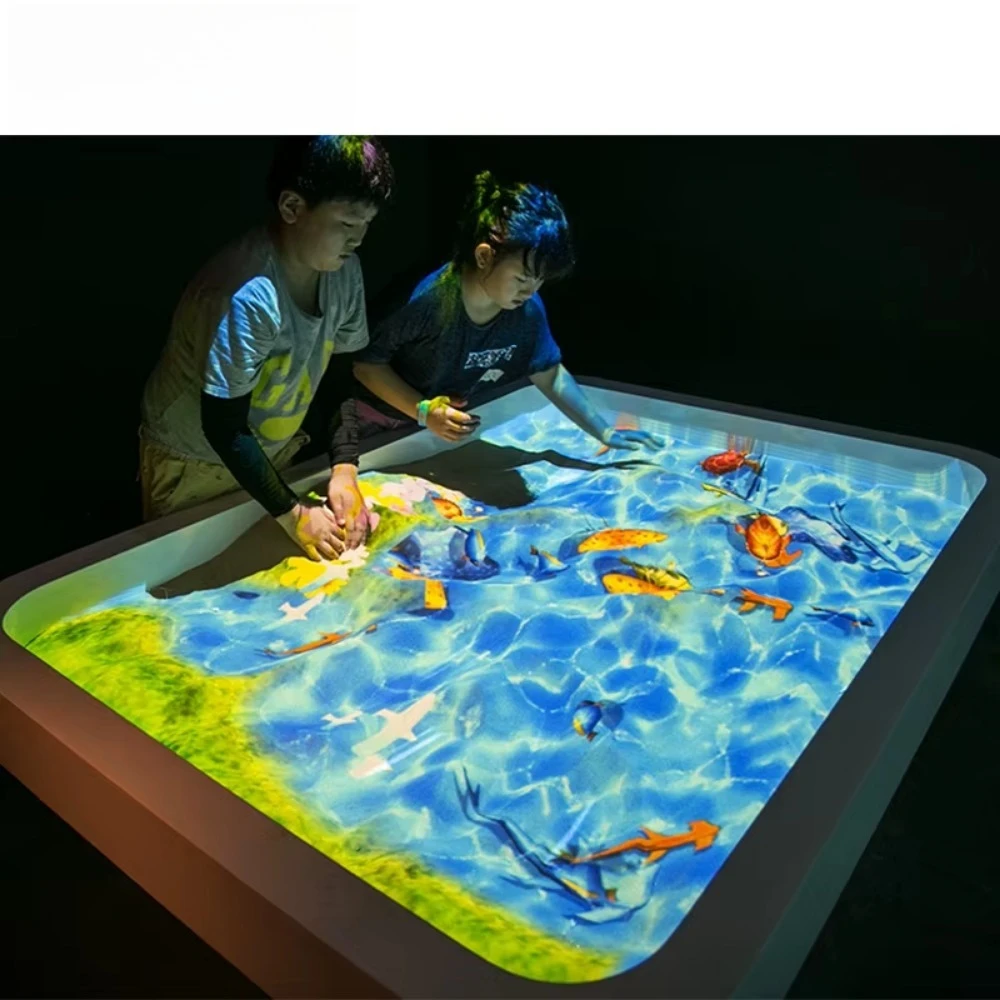 Leplay AR Interactive Sandbox 3D Projection Game Kids Playground Interactive Sand Table 1080p Multi-Device Advertising Equipment