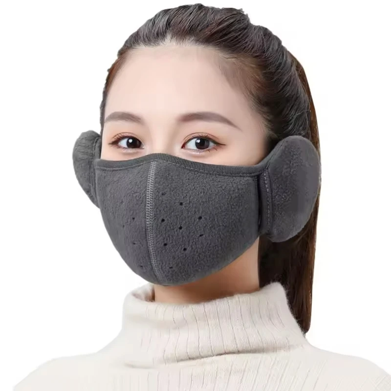 Two-In-One Wrap Band Ear Warmer Unisex Breathable Holes Mask Cold-Proof Thermal Mask Earmuffs Outdoor Winter Riding Ear Muff