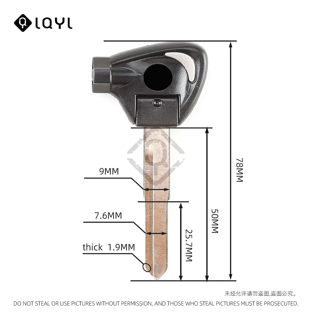 6 قطعة مفتاح دراجة نارية غير مصقول فارغة استبدال مفاتيح لياماها المغناطيس مكافحة سرقة قفل VOX BWS 4 فولت BWS125 VOX50 GTR125 JOG EVO SMAX