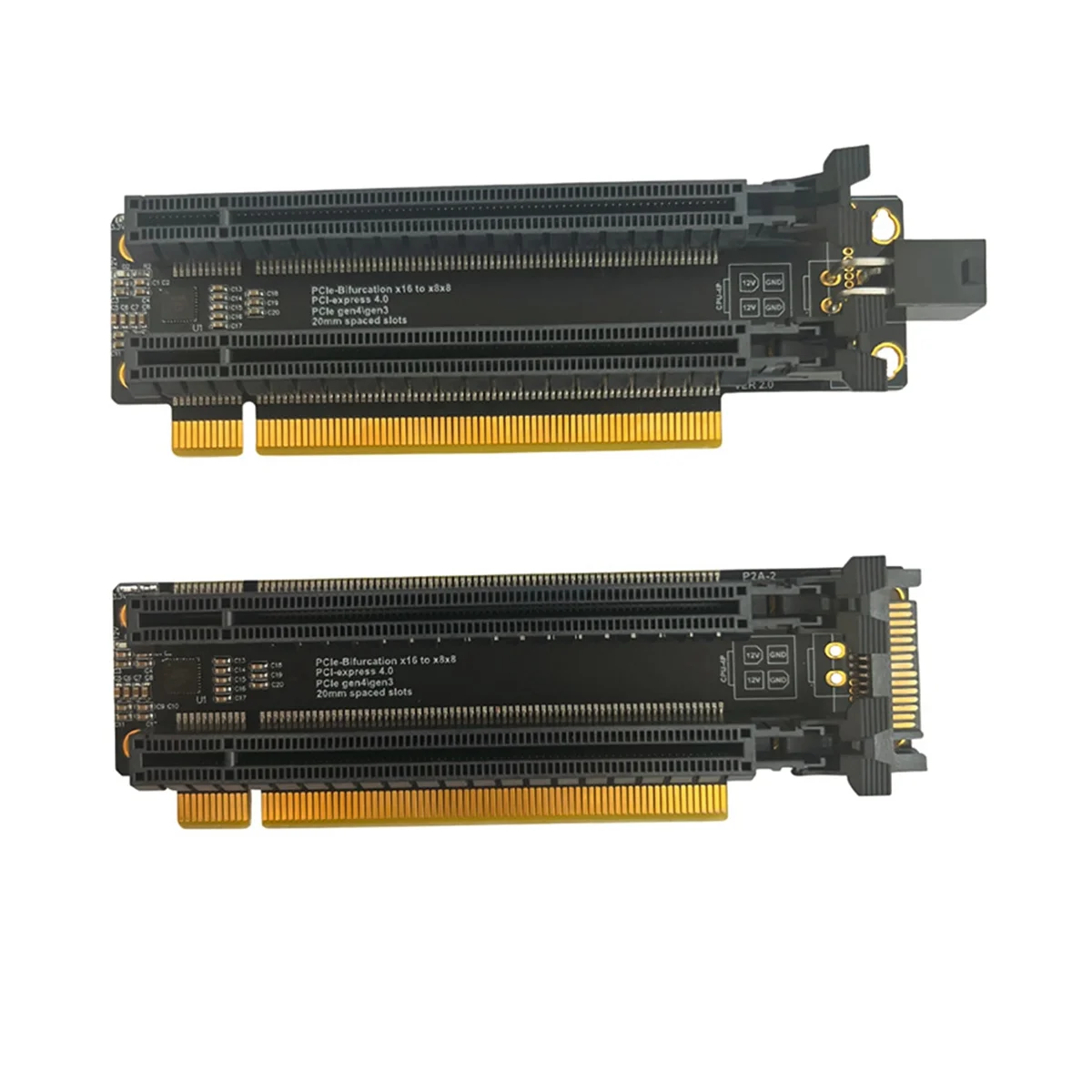 Imagem -05 - Cartão de Expansão Pci-e Gen4 Split Card Pcie-bifurcação X16 a x8 com Slots Espaçados 20 mm Cpu4p Pinos 4.0 a 2