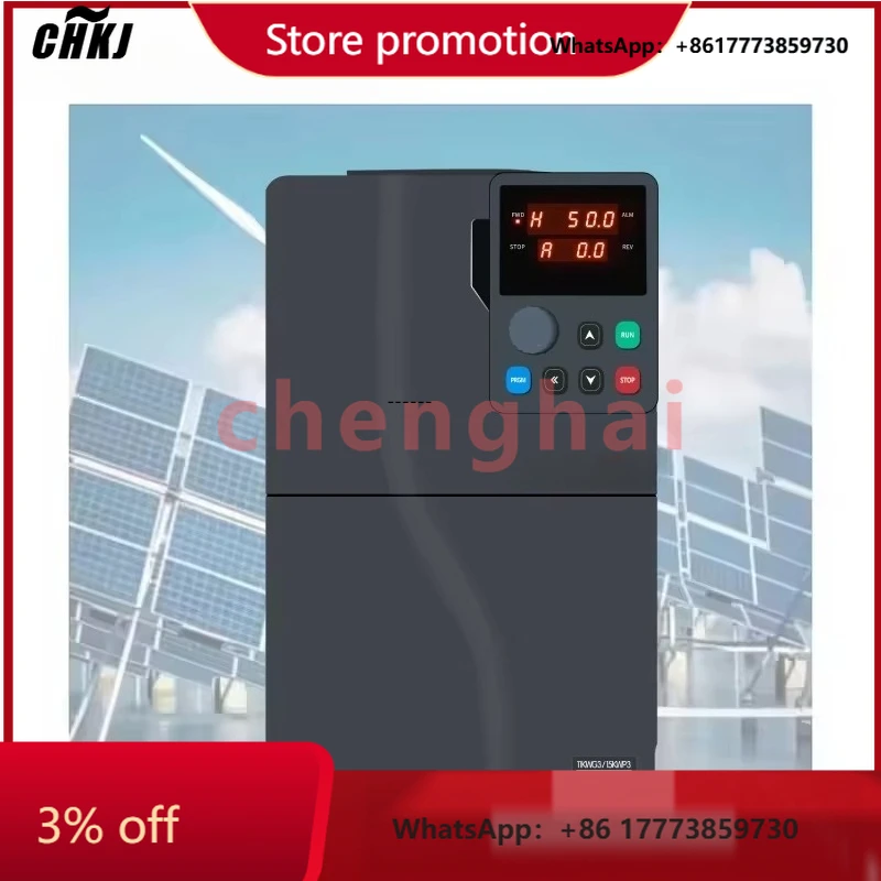 

CHKJ-2025NEWHotsale 5.5KW 7.5KW 3 Phase 220V Solar Water Pump Inverter Vfd Drive 7.5Hp 10HP Vfd Ac Drive for Solar Irrigation Sy