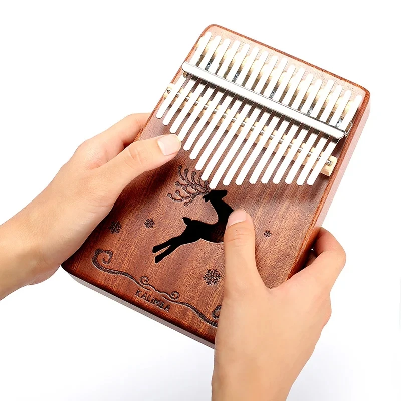 Kalimba 17 Keys Thumb Piano High Quality Handguard Wood Mahogany Mbira Body Musical Instruments Kalimba Piano Creative Music Box