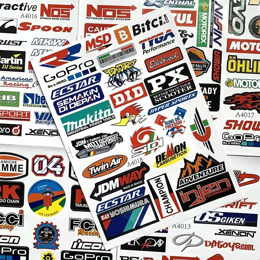 Motorcycle Sponsor Decals Large Size (29cm X 20.5cm) GPS WP SHOEI Car Petals and Other Anti-scratch Waterproof Decals