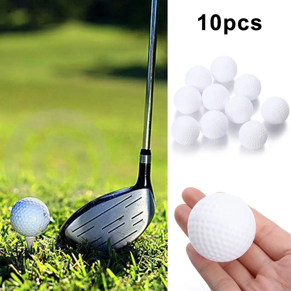 Practice Golf Balls 10 Pcs White True Flight Soft Indoor Air Ball\'s