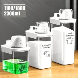 Storage Tank Plastic Moisture-proof Airtight Laundry Detergent Powder Cereal Storage Box with Measuring Cup Jar Kitchen Items