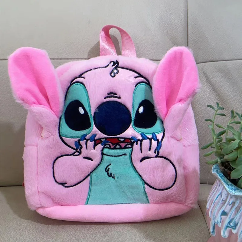 Anime Lilo & Stitch pluche rugzak blauw roze cartoon Stitch knuffel met verstelbare bandjes functionele schooltas voor kinderen