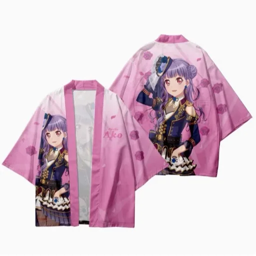 บทบาทอะนิเมะ Roselia เสื้อคลุมฮาโอริ Harajuku ญี่ปุ่นเกมคอสเพลย์เครื่องแต่งกาย 3D การพิมพ์เสื้อบางหลวม Tees ผู้ใหญ่ Carnival Party เสื้อสเวตเตอร์ถัก