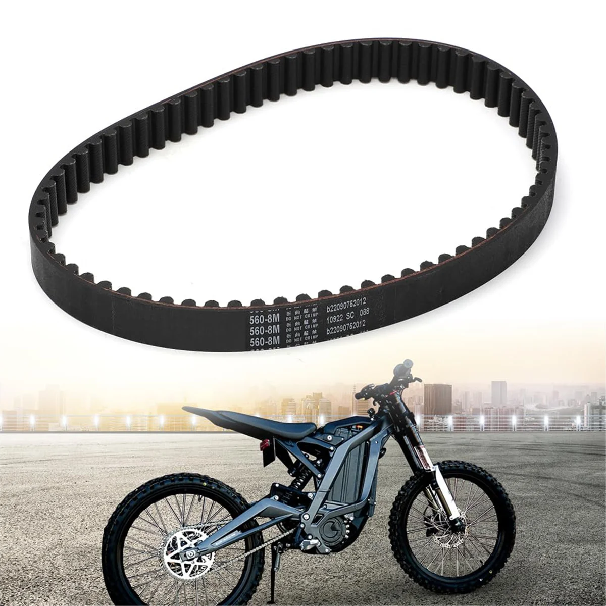 

A002 Motorcycle Electric Bicycle Drive Belt Electric Dirt Bike Black Drive Belt Replacement Motorcycle Accessories