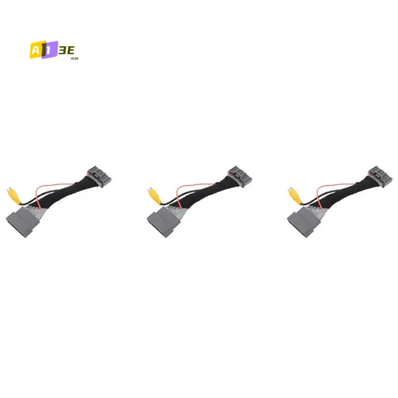 A03E-3X Car Rear View Camera Adapter Wire Harness Cable Video Connector For Honda CRV Civic EXI 2012-2016
