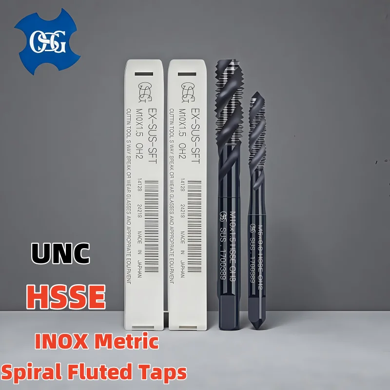 

1PCS Japan OSG HSSE INOX American Spiral Fluted Taps UNC 1-64 2-56 3-48 4-40 8-32 3I16 10-24 1I4 5I16 3I8 steel blind hole tap