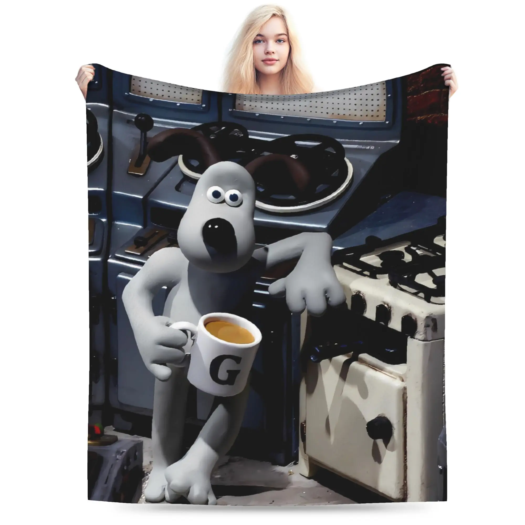 B-Wallaces B-Gromits 담요 어린이를위한 슈퍼 소프트 패션 플러시 담요 홈 장식 플란넬 침대보 침대 커버