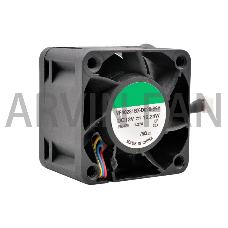 Original VF40281BX-D020-S9H 4cm 40mm Fan 40x40x28mm 4028 DC12V 15.24W 1.27A 4pin High-power Cooling Fan For Power Supply